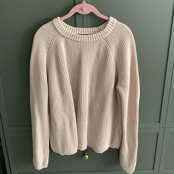 Jenni Kayne Cotton Fisherman Sweater - Oatmeal - Picture 2 of 6